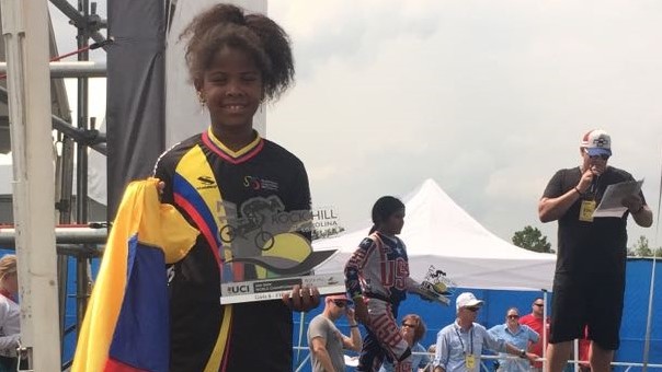 Vallecaucana Guadalupe Palacios, campeona mundial de bmx